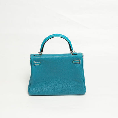 Hermès Kelly 25 bleu jean with PHW