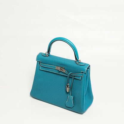 Hermès Kelly 25 bleu jean with PHW