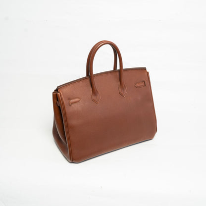 Hermès 35 Ardennes leather Gold