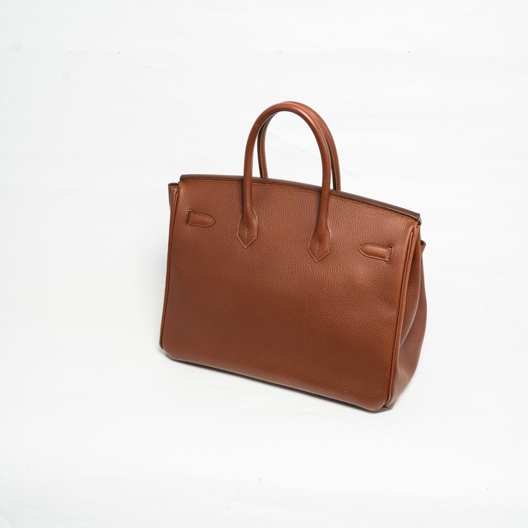 Hermès 35 Ardennes leather Gold