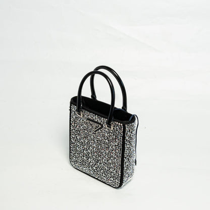 Prada Small satin tote bag with crystals