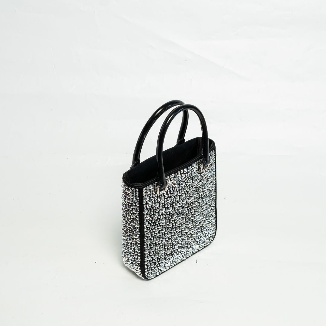 Prada Small satin tote bag with crystals