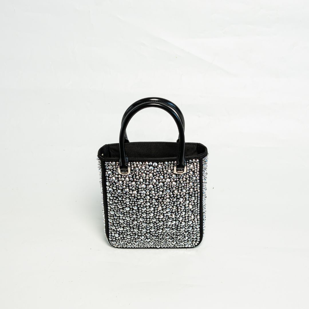 Prada Small satin tote bag with crystals
