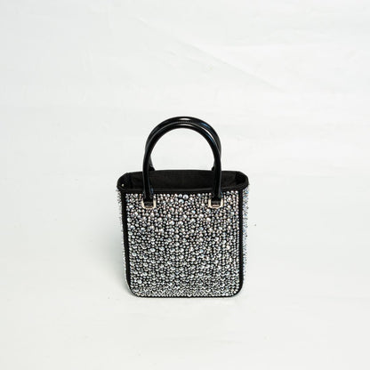 Prada Small satin tote bag with crystals