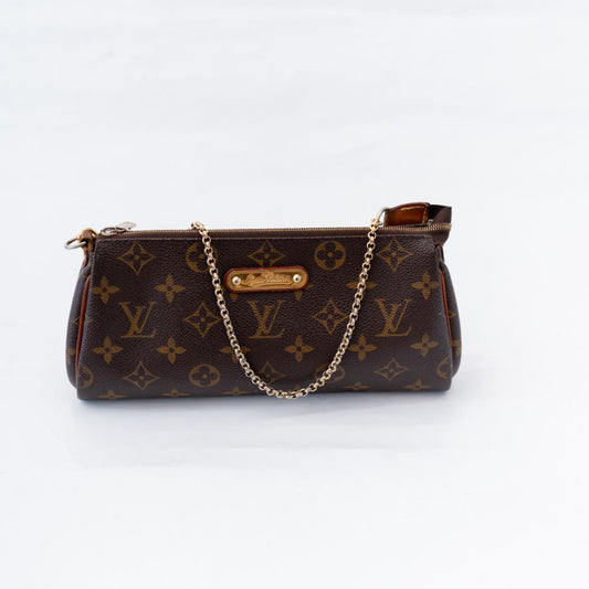 Louis Vuitton Brown Coated Canvas Eva Shoulder Bag