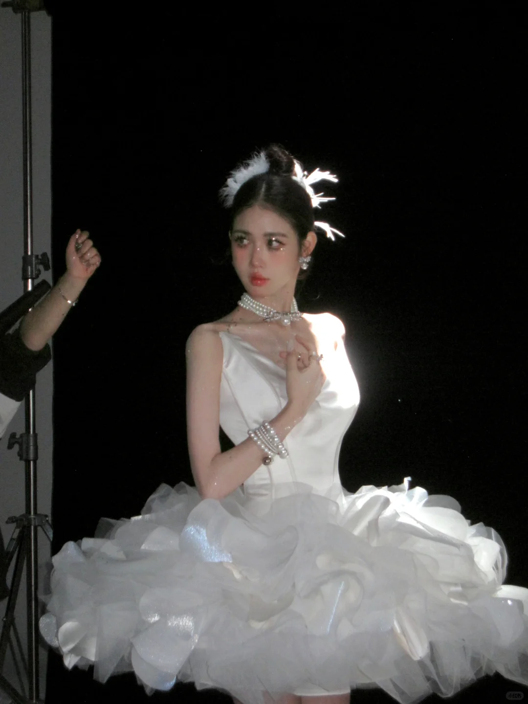 Cute A Line Strapless White Satin Tulle Short Party Dress Birthday Dress SH2926