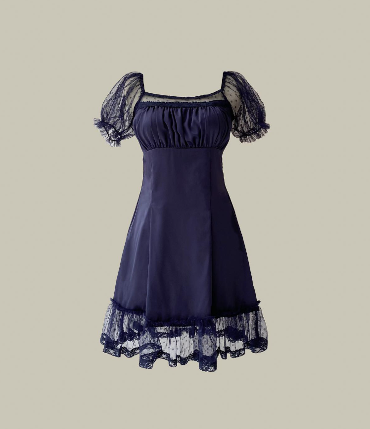 Classic Burgundy A Line Puff Lace Satin Short Homecoming Dress Cocktail Dress SH3682