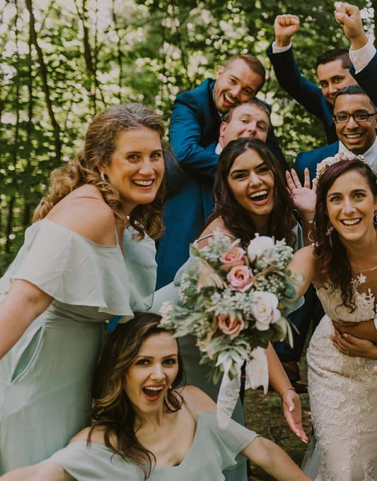 Gentle A Line Off the Shoulder Green Chiffon Bridesmaid Dress Evening Dress SH2795