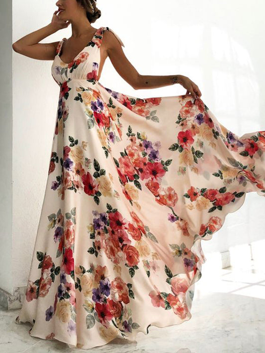 Floral Print Camisole Maxi Dress