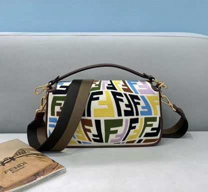 Fendi FF Vertigo Canvas Baguette Bag 8BR600 Multiple colors