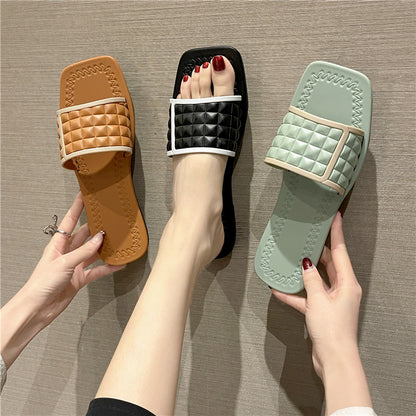 Indoor home non-slip soft bottom ladies slippers