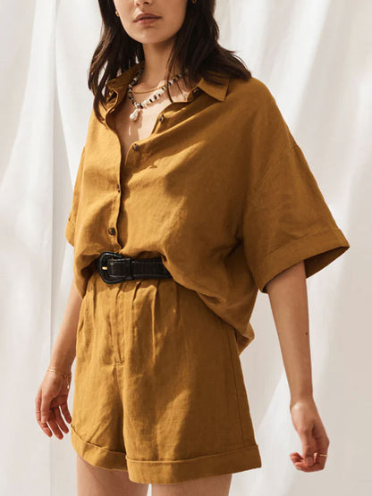 Shirt Shorts Temperament Ladies Suits