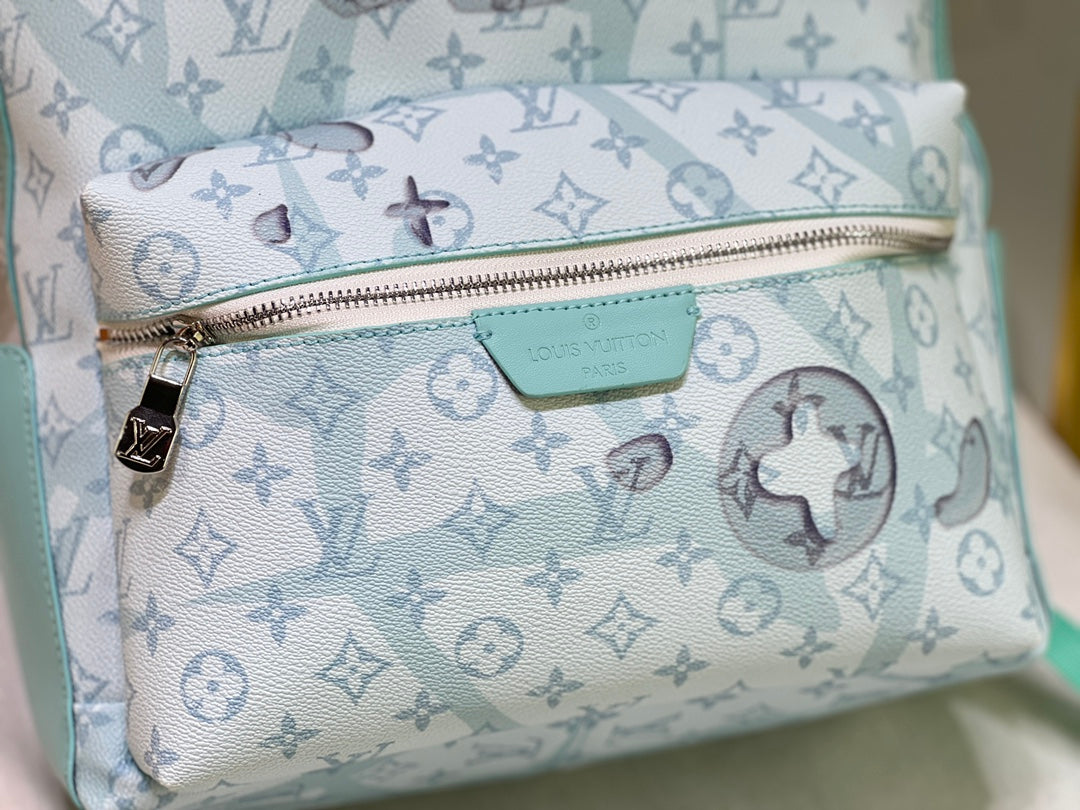 LOUIS VUITTON DISCOVERY BACKPACK CRYSTAL BLUE