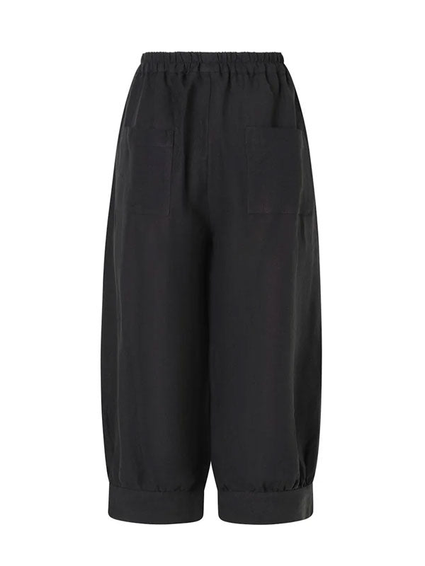 Solid Color Comfortable Cotton and Linen Women's Pants