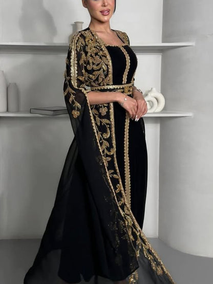 Mesh Sequins Elegant Festival Women's Suits