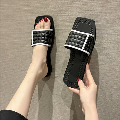 Indoor home non-slip soft bottom ladies slippers