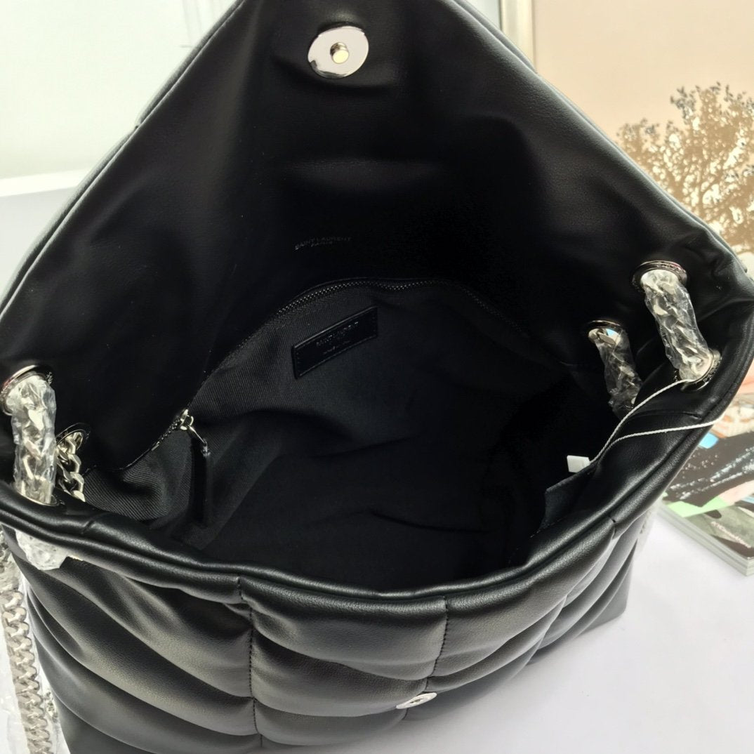 Saint Laurent Women Small Puffer Leather Shoulder bag