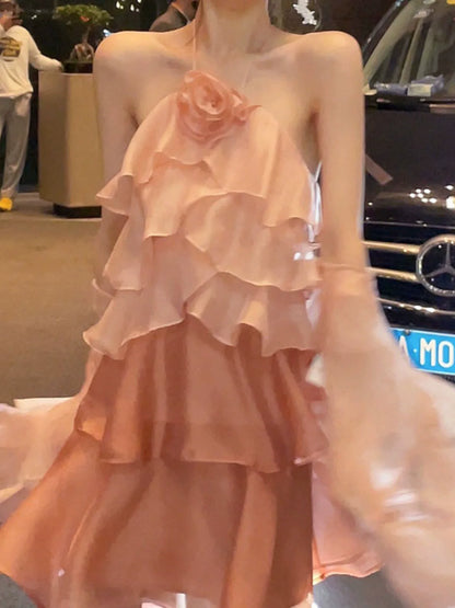 A Line Halter Short Evening Dress Cocktail Dresses Short Birthday Party Dress   fg7885