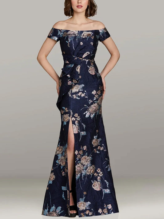 Bandeau Print Maxi Dress