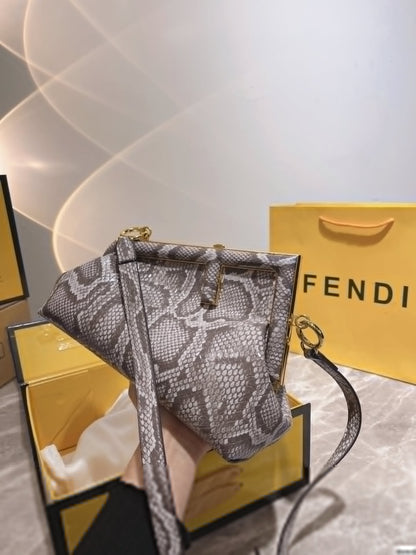 Fendi First Small Natural Python