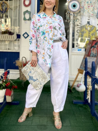 Printed Shirt with Temperament and Comfort Women's Suit