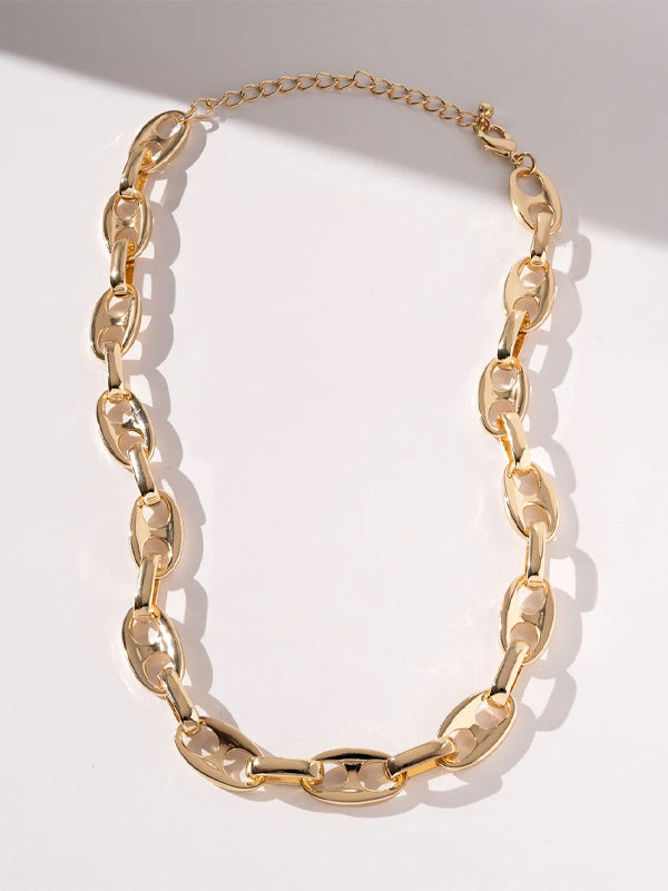Short Chunky Chain Collarbone Chain