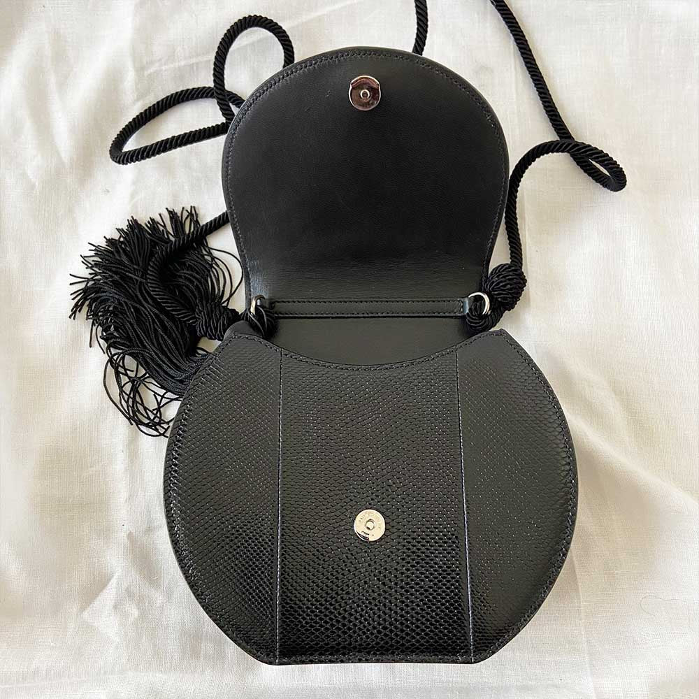 Saint Laurent Demie Lune Minaudiere Lizard Embossed