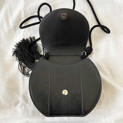 Saint Laurent Demie Lune Minaudiere Lizard Embossed