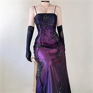 Purple Delicate Beading Long Tulle Ball Gown Evening Dress Party Dress Prom Dress gh4485