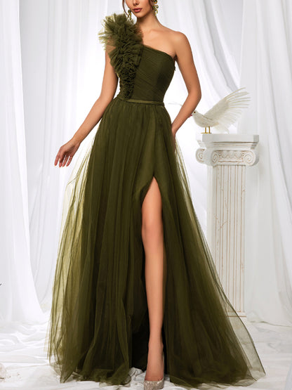 Mesh Flower Temperament Women's Dress