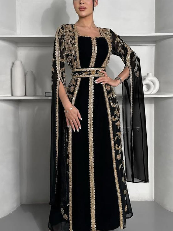 Mesh Sequins Elegant Festival Women's Suits