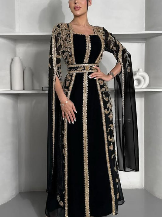 Mesh Sequins Elegant Festival Women's Suits