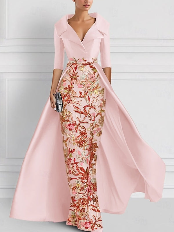 Satin Split Temperament Women's Dress