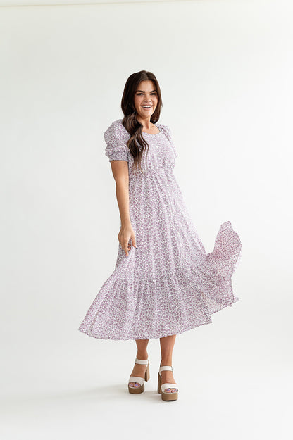 loveedsTM-Lavender Haze Floral Dress