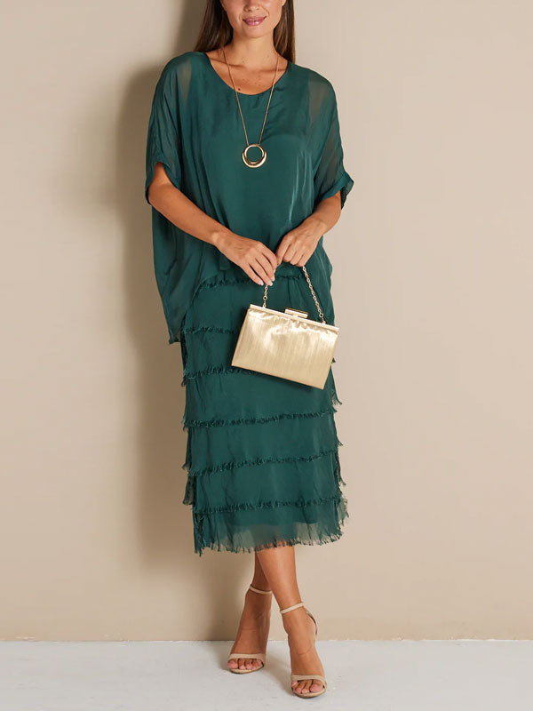 Straight temperament chiffon temperament women's dress