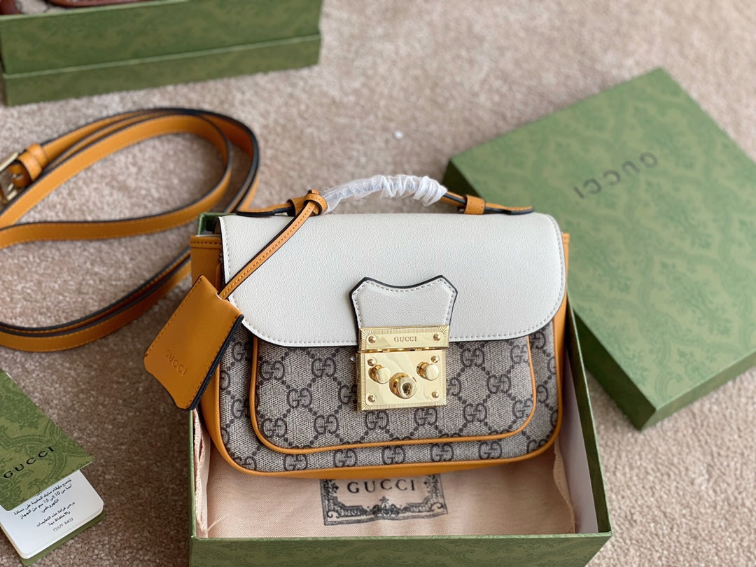 Gucci Padlock Front Pocket Flap Shoulder Bag