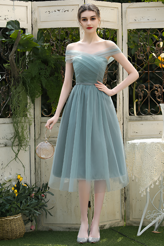 loveedsTM-Elegant Mesh Bridesmaid Dress