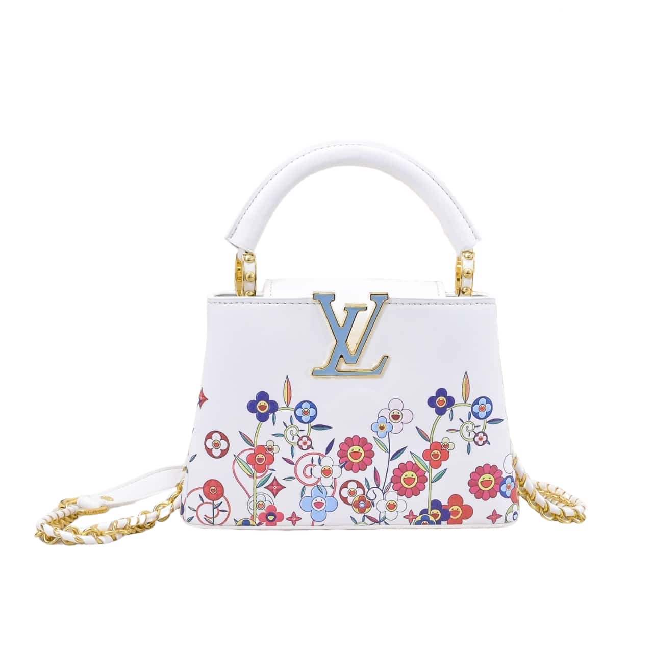 LOUIS VUITTON X MURAKAMI CAPUCINES EAST WEST MINI WHITE 21CM M13246