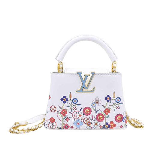 LOUIS VUITTON X MURAKAMI CAPUCINES EAST WEST MINI WHITE 21CM M13246