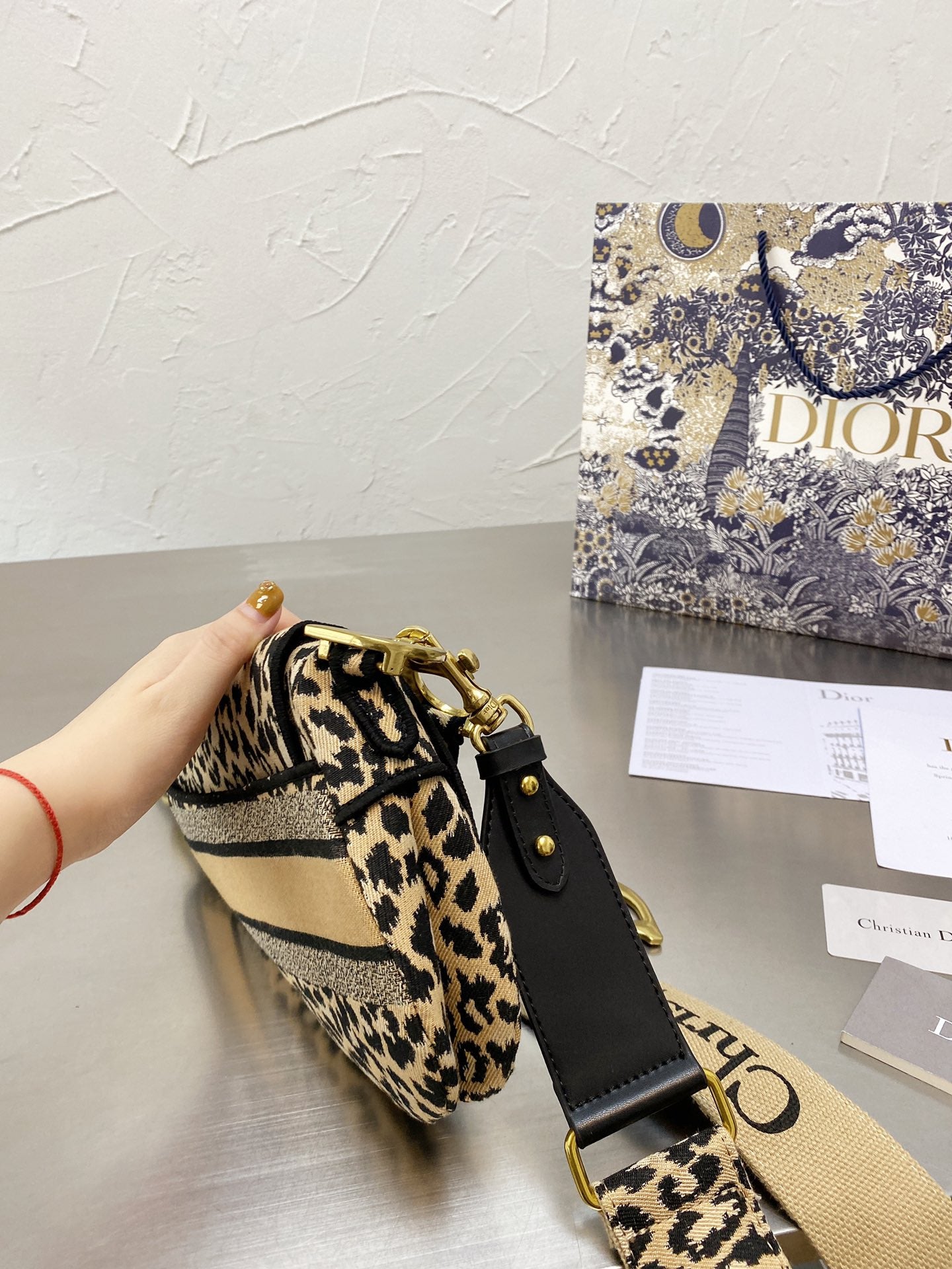 DIOR Saddle bag in beige cotton