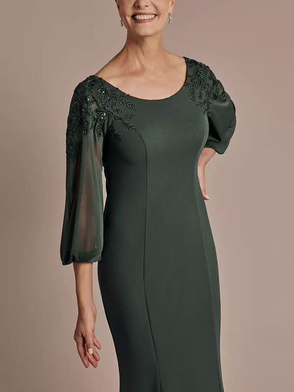 Embroidered Bandeau Ruffle Gown