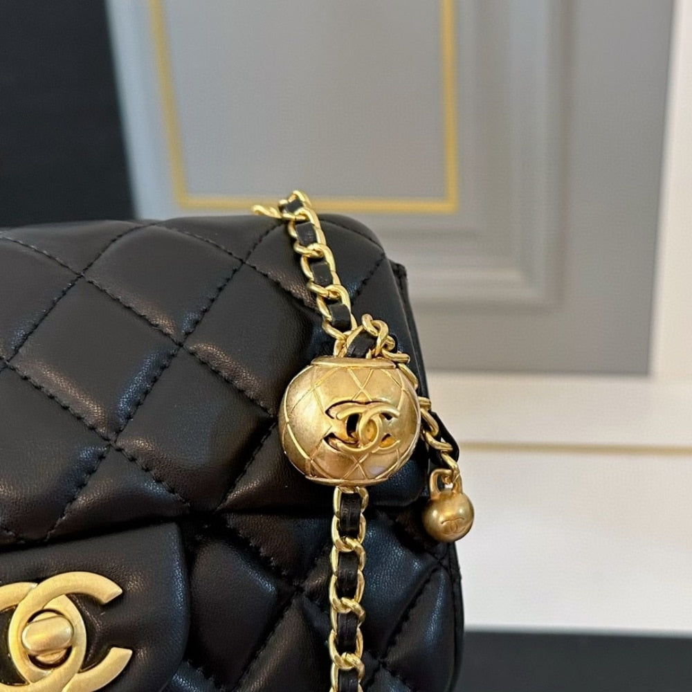 CHANEL CLASSIC MINI CROSSBODY BAG BLACK 16CM A35200 Y04059 94305