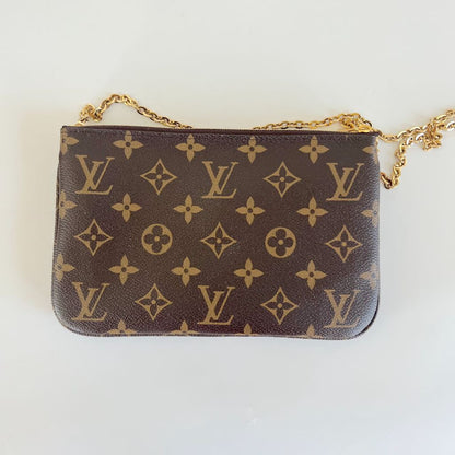 Louis Vuitton Christmas Animation Double Zip Pochette Bag