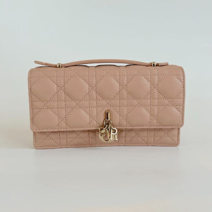 Dior Lady Dior top handle clutch bag