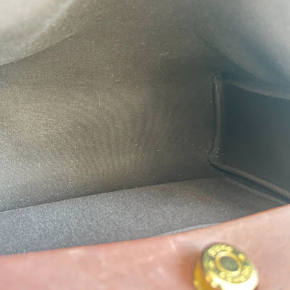 Hermes Chocolate Brown/Beige Toile and Leather Herbag 31 Bag