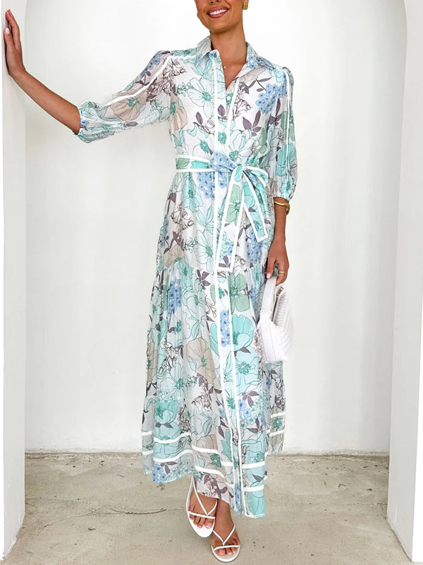 Exquisite and Elegant Print Women's Dress