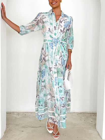 Exquisite and Elegant Print Women's Dress