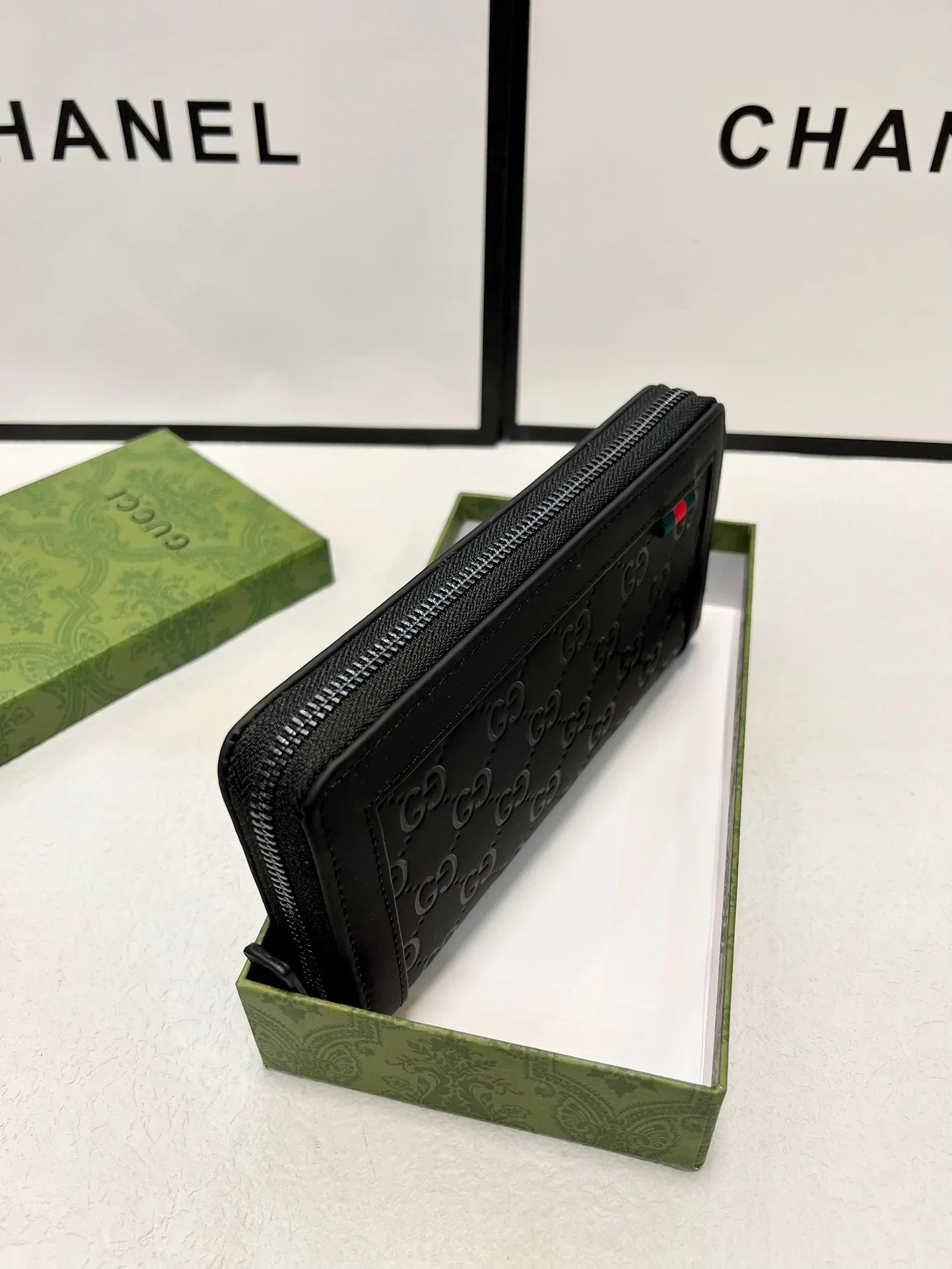 Gucci Trendy Classic Black Wallet - 20x10cm