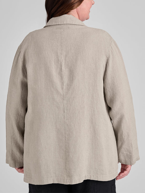 Cotton And Linen Solid Color Jacket