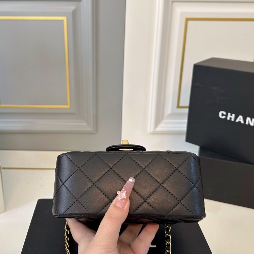 CHANEL CLASSIC MINI CROSSBODY BAG BLACK 16CM A35200 Y04059 94305